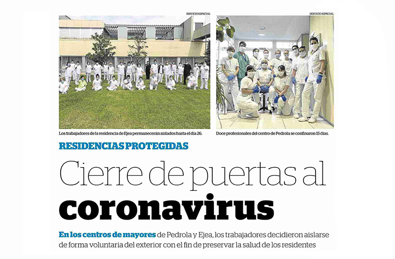 cierre - Cierre de Puertas al Coronavirus en la Residencia Elvira Otal
